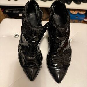 Chanel Sexy Shiny Patent Leather Ankle Boots